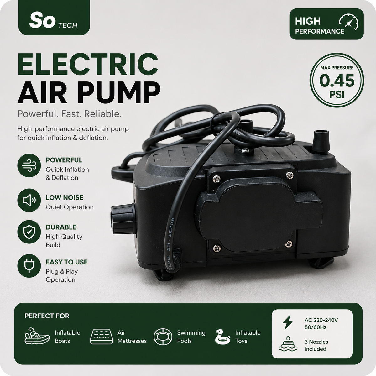 Super Speed TX-6000G++++ High Pressure Gas & Air Pump | Adjustable Mini Compressor