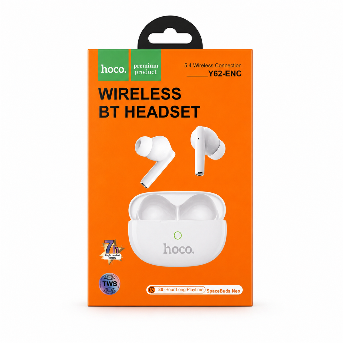 Hoco Y62-ENC True Wireless Bluetooth Earbuds – Hi-Res Audio Certified TWS with ENC Noise Cancellation, 30H Playtime & Bluetooth 5.4