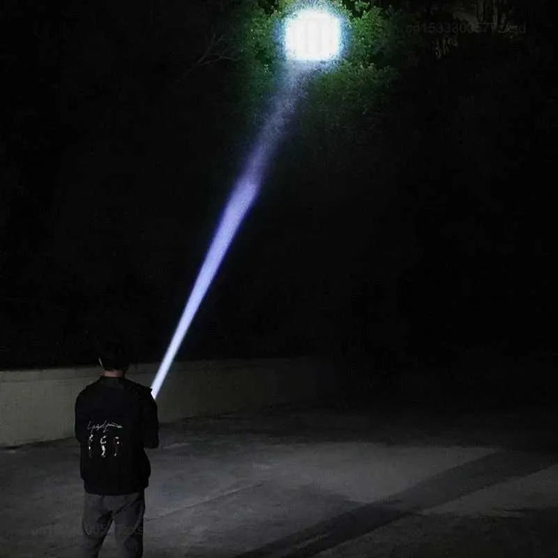 High Power LED Portable COB Zoomable Flashlight – USB Rechargeable Waterproof Mini Torch with Multi-Bright Modes, Backup Battery & Adjustable Focus for Outdoor & Emergency