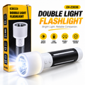 2-in-1 Rechargeable Double Light Torch & Reading Table Lamp – Multifunctional LED Flashlight & Camping Lantern with Dual Button Control & USB Charging