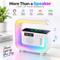 G3 Mini Smart Light Bluetooth Speaker – Multifunctional RGB Night Light with Wireless Charger, Digital Alarm Clock, Sunrise Simulation & Natural Sleep Sound Machine