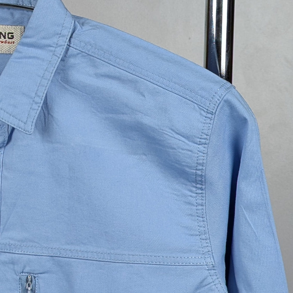Kaiser Cotton Stylish Full Sleeve Shirt (Sky)