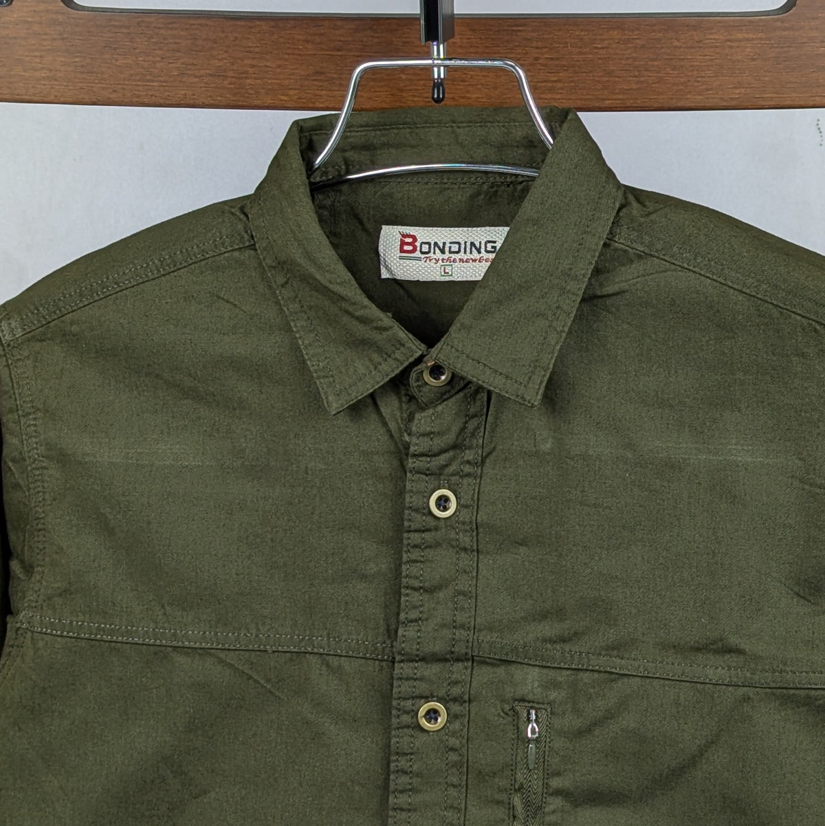 Kaiser Cotton Stylish Full Sleeve Shirt (Olive)