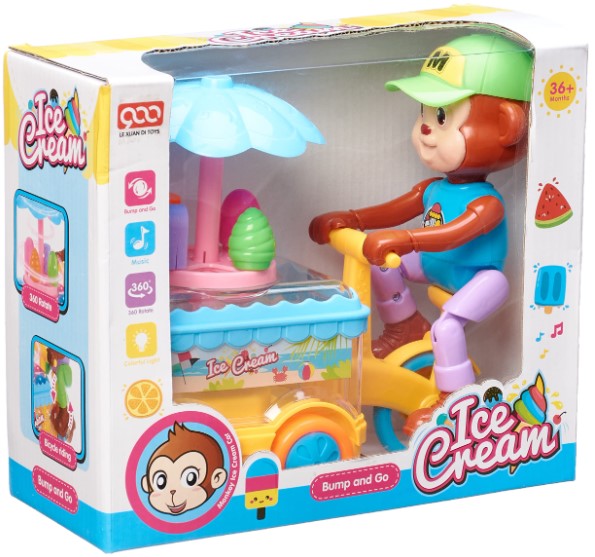 Bump And Go Monkey Ice Cream Toy for Kids