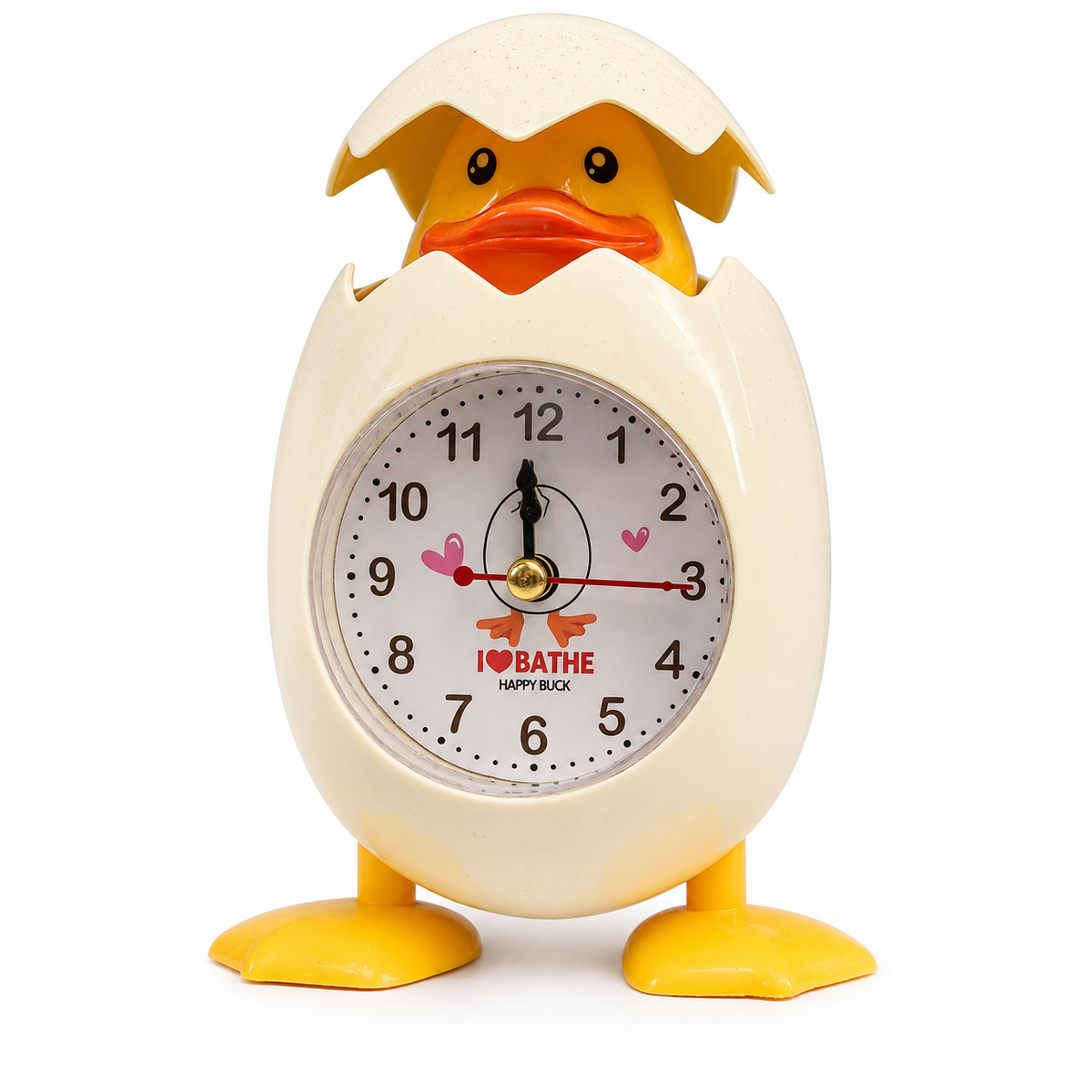 Cute Duck Egg Shell Cartoon Alarm Clock – Kids Desk & Bedroom Table Clock with Night Light