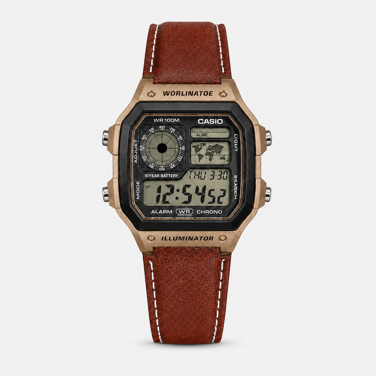 CASIO ILLUMINATOR LEATHER STRAP PREMIUM WATCH