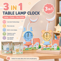 3 in 1 Table Lamp with Analog Clock & Pen Holder