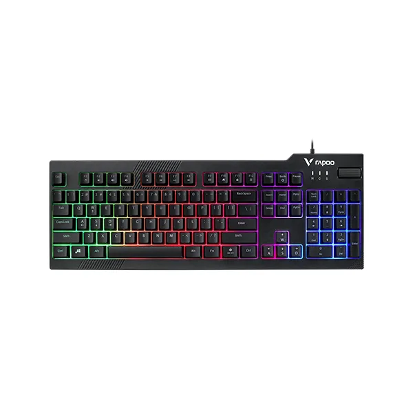 Rapoo V50S Backlit Mechanical Gaming Keyboard (Black) – Tactile Mechanical Switches, Multi-Color Backlighting, Anti-Ghosting, Durable Build & 2-Year Warranty