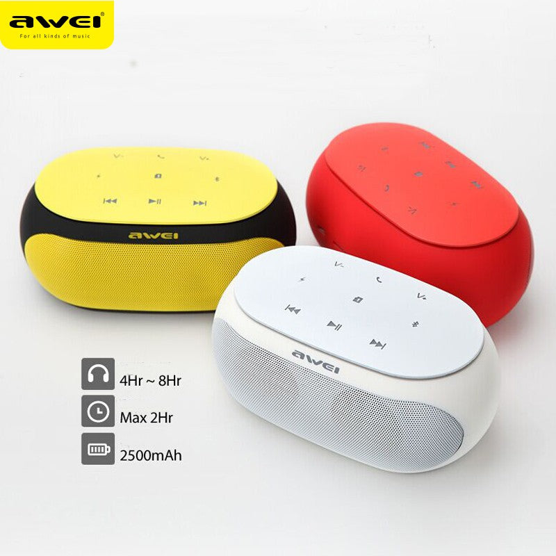 Awei Y200 Portable Wireless Bluetooth Speaker – 9W Dual Drivers, Bluetooth 4.2, TF Card & AUX Support, 2500mAh Battery with 6 Months Warranty
