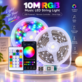 10M RGB Music LED Fairy String Light – USB Powered Flexible Color-Changing Copper Wire Light with Remote Control & Smart Bluetooth App Connectivity