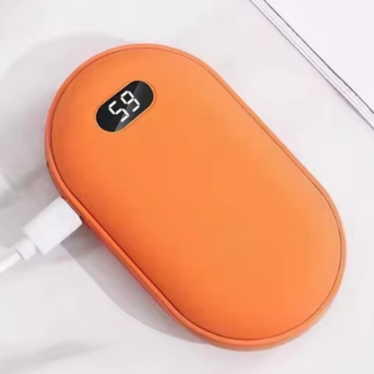 2-in-1 Rechargeable Hand Warmer & Portable Power Bank – Electric Pocket Hand Heater with Digital Temperature Display & Mobile Emergency Charger