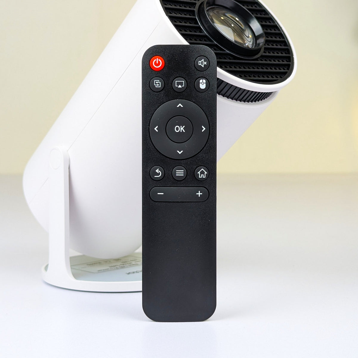 HY300 Android Smart Mini Projector – 720P Portable WiFi & Bluetooth Projector with 180° Rotation, Auto Keystone Correction, 130" Screen & Built-in Apps