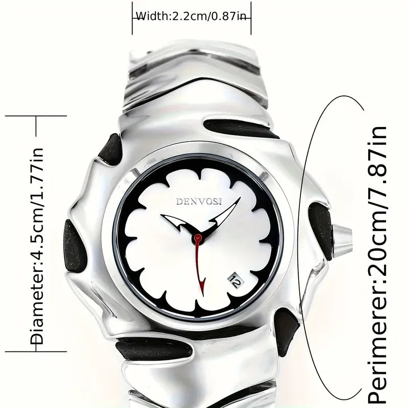 DENVOSI Premium Metal Watch – Bold Design (Blue Dial)