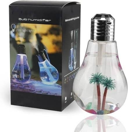 Bulb Humidifier - LED Colour Changing Light Bulb Air Purifier Essential Oil Air Freshener Night Ligh