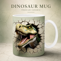 Dinosaur Mug – Premium Ceramic Coffee Mug with 3D Jurassic T-Rex Wraparound Design, Microwave & Dishwasher Safe