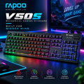 Rapoo V50S Backlit Mechanical Gaming Keyboard (Black) – Tactile Mechanical Switches, Multi-Color Backlighting, Anti-Ghosting, Durable Build & 2-Year Warranty