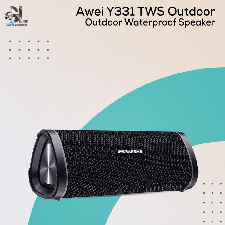 Awei Y331 Portable Wireless Bluetooth 5.0 Speaker – 10W Dual Drivers, 2000mAh Battery, 10H Playtime, Hands-Free Calling & TF/AUX Support (6 Months Warranty)
