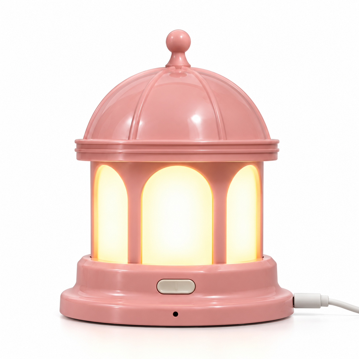 Smart Voice Controlled LED Night Light – Hands-Free Plug-In Ambient Bedside Lamp with Adjustable Brightness & Manual Control Switch