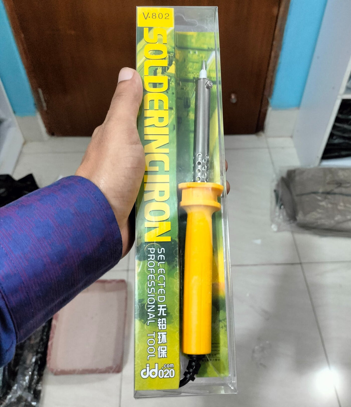 Electrical Soldering Iron 60W 220V – Lead-Free Solder Tool Heat Pencil with BD Plug for Electronic Hobby Repair Work, Student Labs & DIY Projects