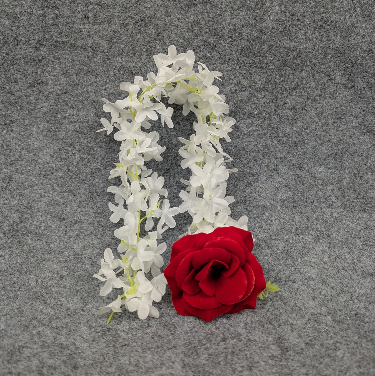 Artificial Hair Rose Flower For Woman ( Rose With Gajra flower)