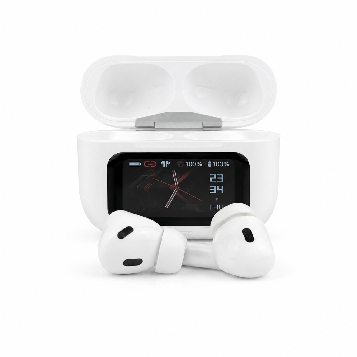 A9 Pro True Wireless Earbuds – Smart Touch Screen Display, ANC & ENC Noise Cancellation, Dedicated App Support & TWS Bluetooth Earphones