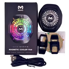 Memo CX10 Magnetic RGB Mobile Phone Cooler – Advanced Semiconductor Refrigeration, Fast 5000 RPM Silent Fan, Dual Magnetic & Clip-on Design, 10W-11W Cooling Power & Lightweight Portability