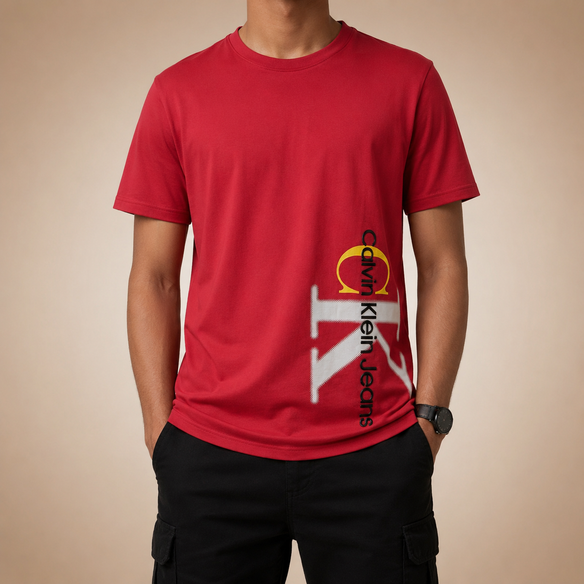 Export Brand Summer T-Shirt- Red