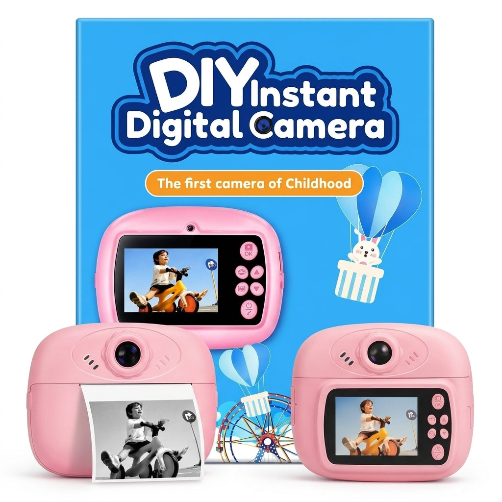 DIY Instant Digital Camera for Kids with Instant Print | Rechargeable Photo & Video Camera with Screen |