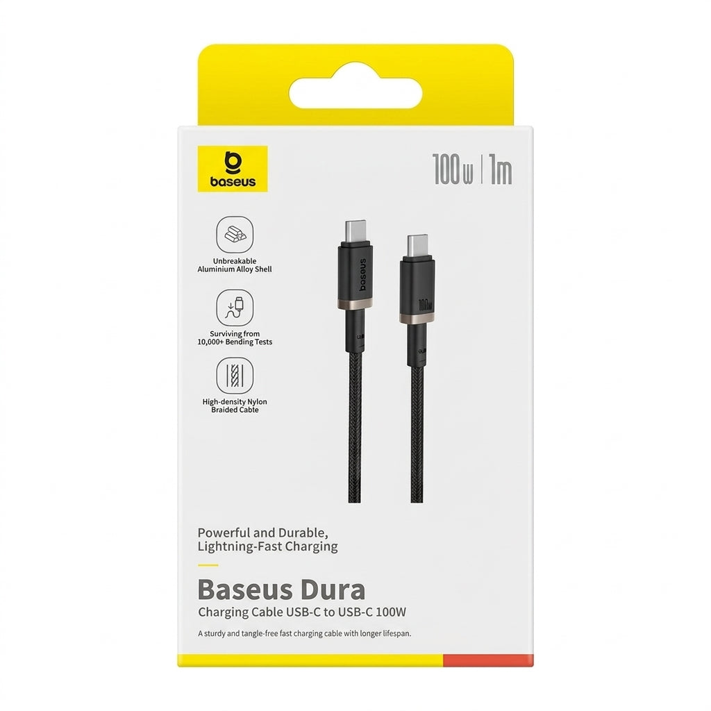 Baseus Dura USB-C to USB-C 100W Charging Cable (1m).
