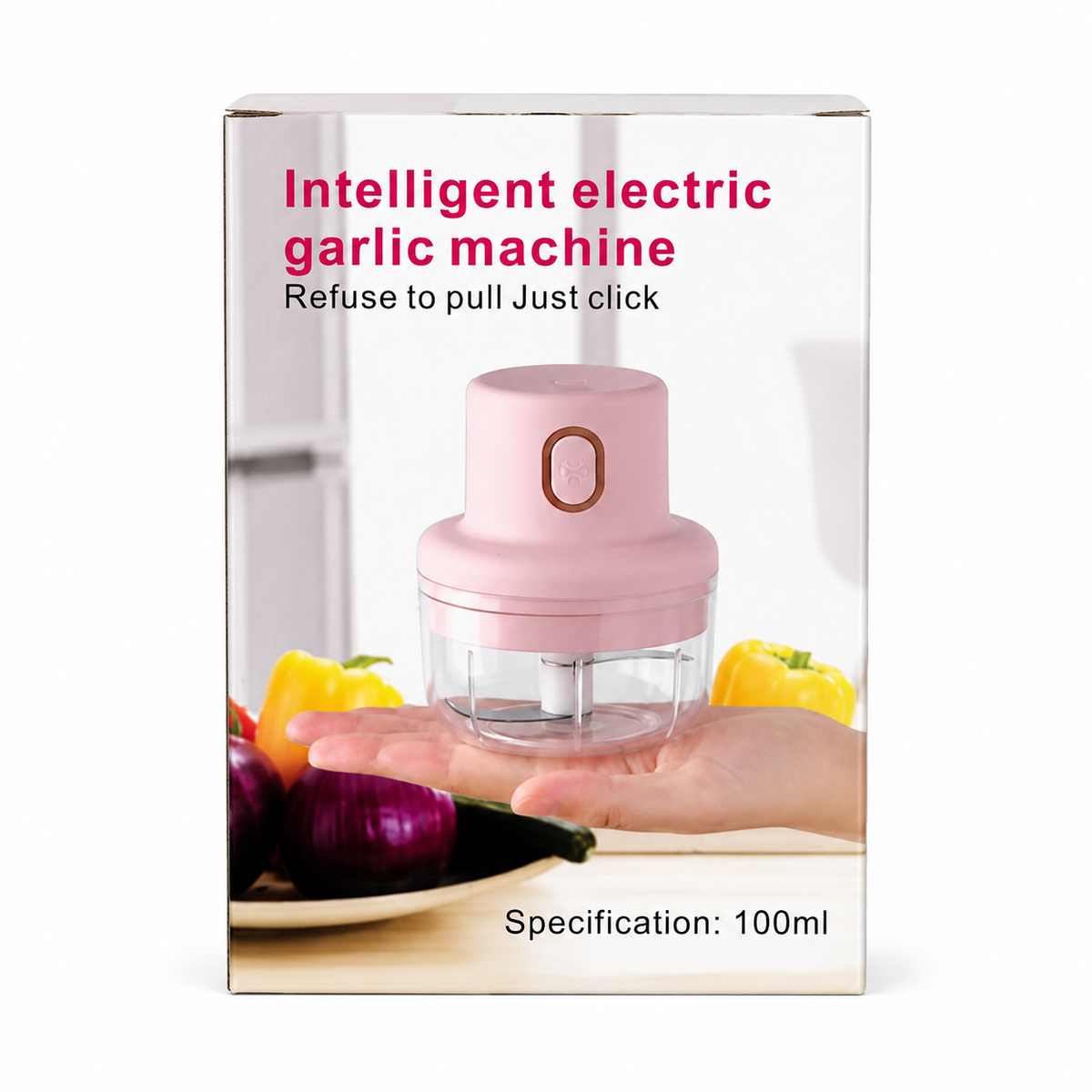 Intelligent Electric Rechargeable Vegetable Cutter & Mini Chopper – 250ml Wireless One-Touch Food Processor for Garlic, Ginger, Onion & Meat