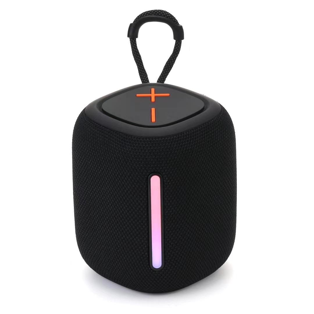 BS-55D Portable Wireless Bluetooth Speaker – Stereo Bass Sound, BT 5.3, RGB Lighting with 10 Modes, FM Radio, TF/AUX/USB & 1500mAh Battery for Indoor & Outdoor