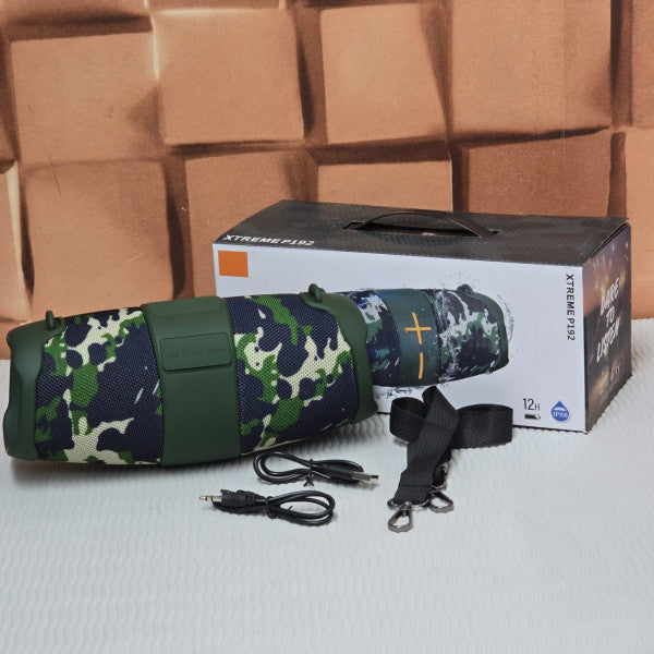 XTREME P192 Portable Wireless Waterproof Bluetooth Speaker – Powerful Sound, Deep Bass, IPX6 Water-Resistant, Multiple Playback Modes & Shoulder Strap
