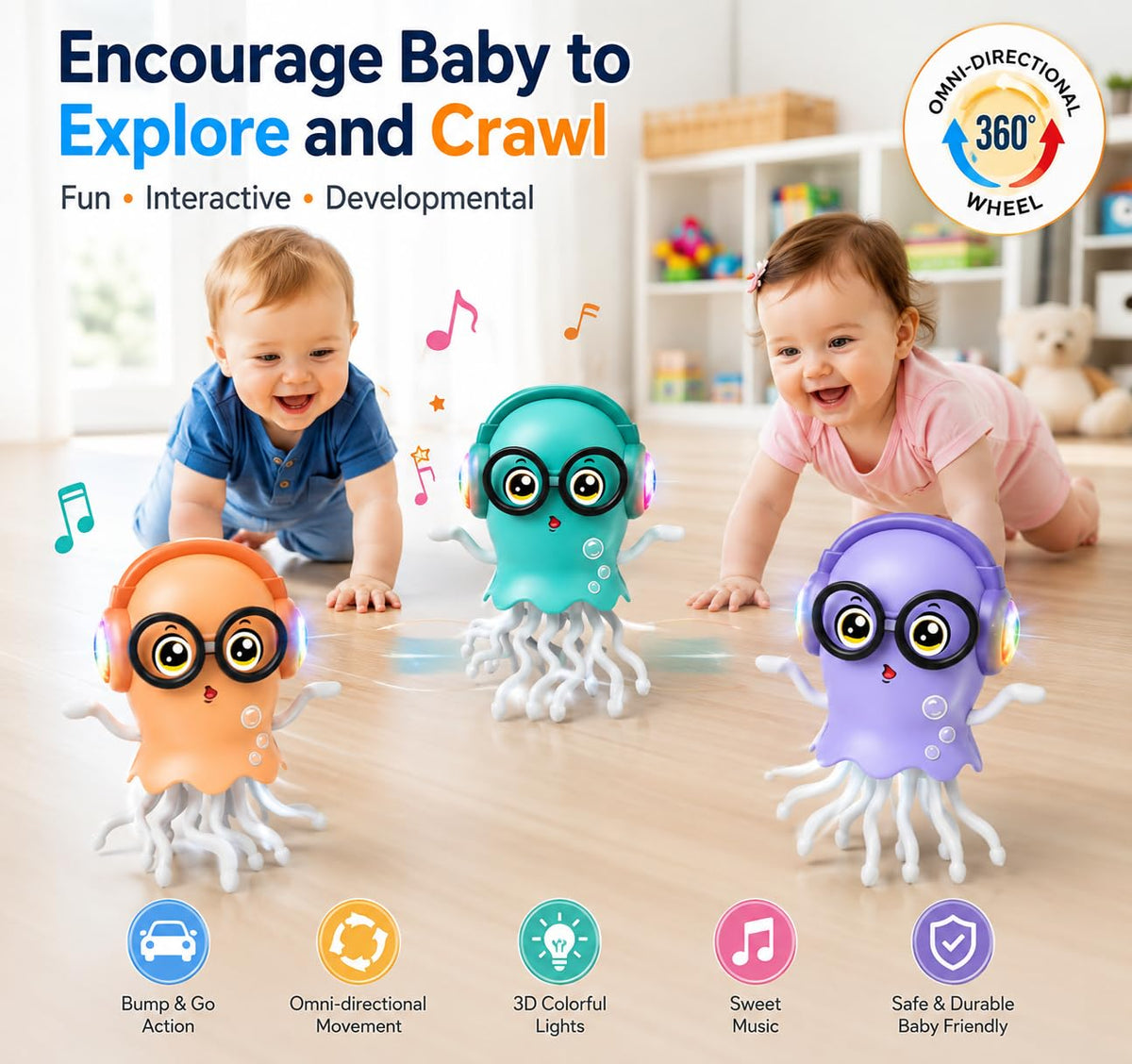 Dancing Jellyfish Toy with Lights & Music