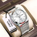 POEDAGAR 930 Men's New Luxury Luminous Date Week Stainless Steel Quartz Watch For Men (Butterfly Lock)