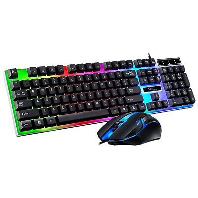 RGBB 699GS RGB USB Wired Gaming Keyboard and Mouse Combo – Standard Multifunctional Keyboard with Vibrant RGB Backlighting, Fashion Design & Laptop Compatibility