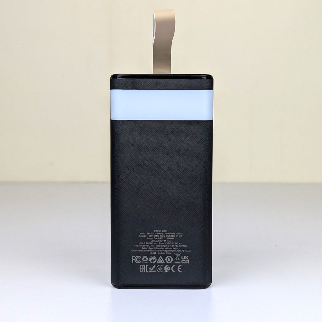 Hoco MMJ-12 50000mAh Fast Charging Power Bank – 22.5W PD/QC Portable Charger with Triple Outputs, LED Digital Display & Multi-Protection Safety