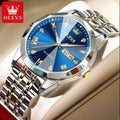 OLEVS 9931G New Exclusive Design Quartz Watch for Men  Nevy blue