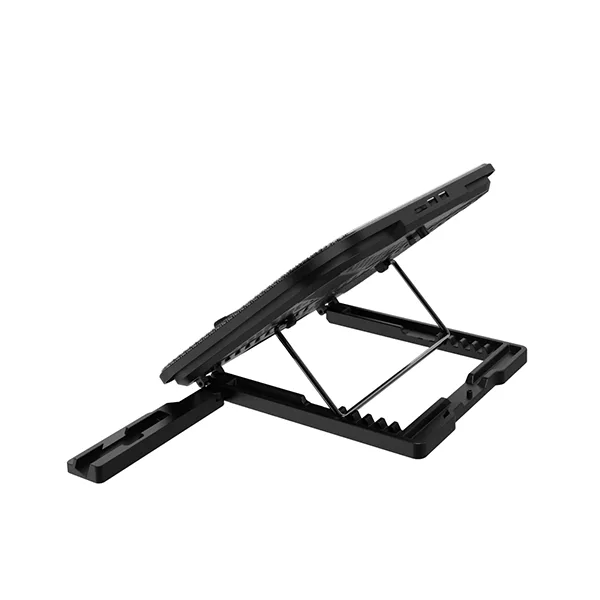 Rapoo CF100 High-Efficiency Laptop Cooling Pad (Black) – Powerful Airflow, 6 Adjustable Ergonomic Angles, Wide Compatibility & Durable Build for Gaming & Office Laptops