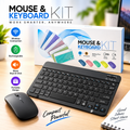 Slim Wireless Mouse and Keyboard Combo Kit – Ergonomic Silent Typing, 2.4GHz Wireless USB Receiver, Sleek Portable Design for Office, PC & Laptop