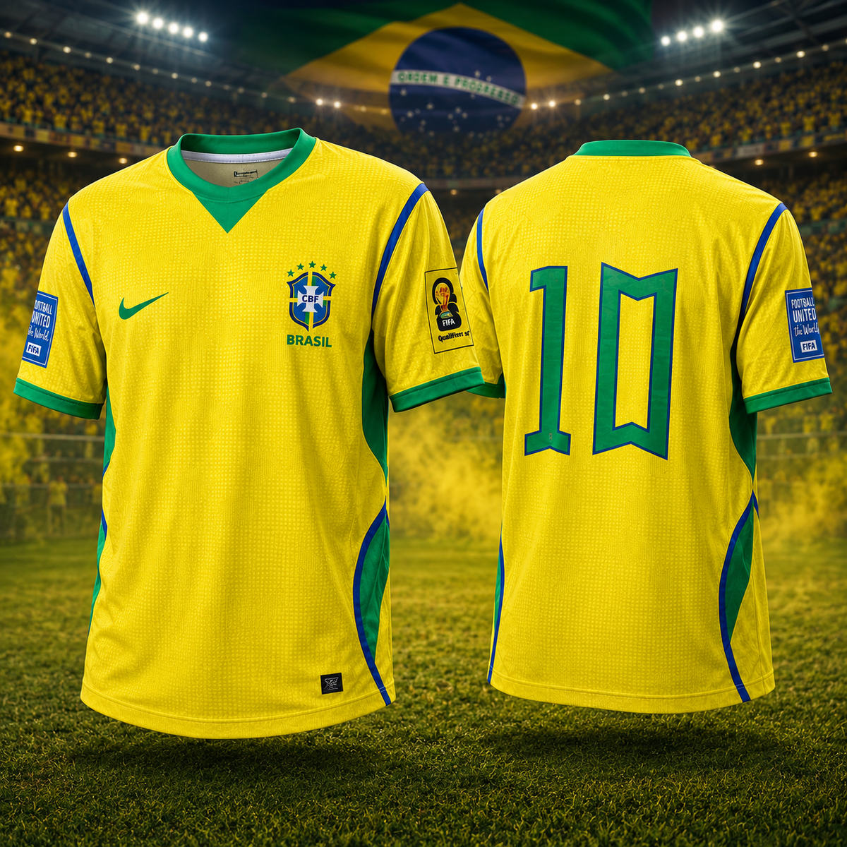 Brazil National Football Team Home Jersey - Iconic No. 10
