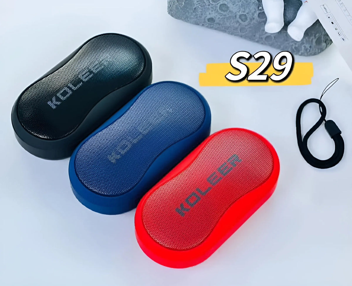 KOLEER S29 Portable Wireless Bluetooth Speaker – 5W Deep Bass, Bluetooth 5.0, 12-15M Range, FM Radio, USB & SD Card Support with 1200mAh Battery