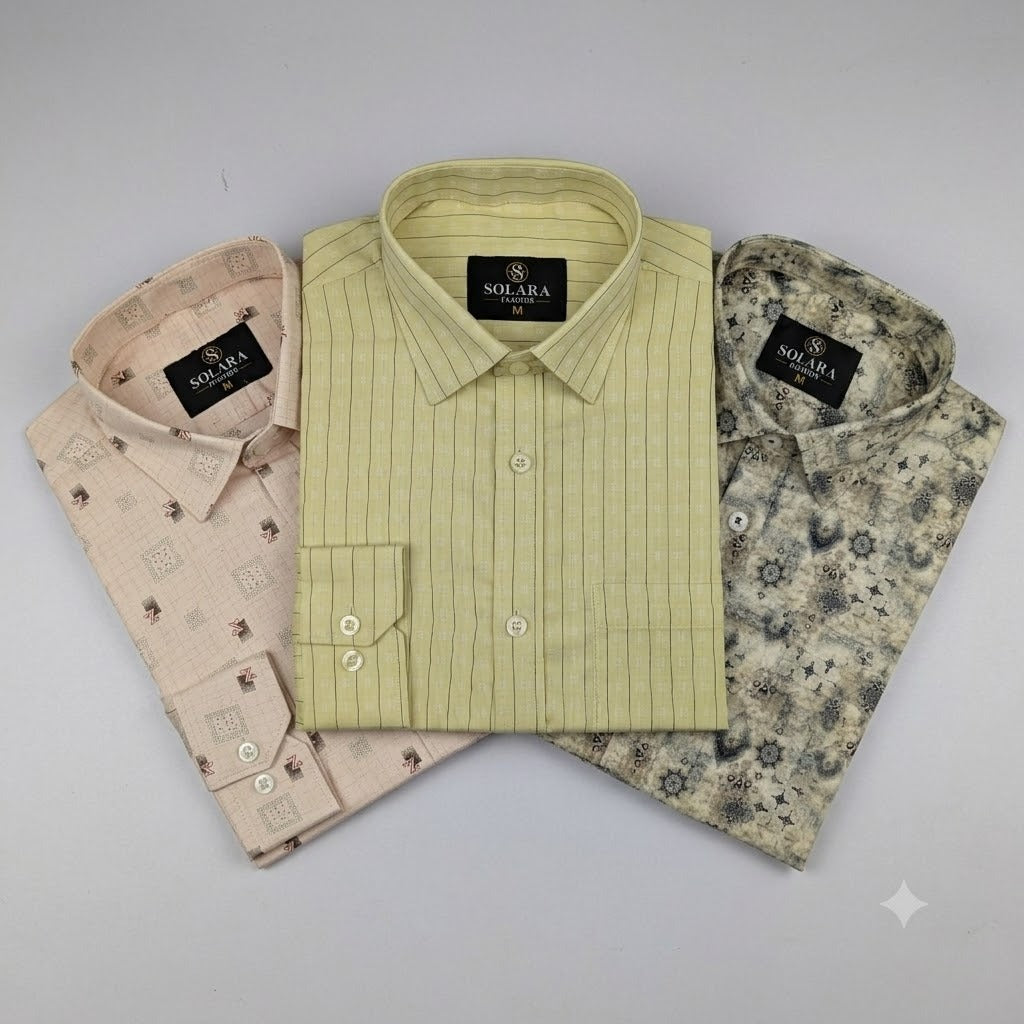 Premium Formal Shirt 3 Pcs Combo