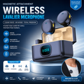 Premium Magnetic Wireless Lavalier Microphone with Noise Cancellation & Charging Case