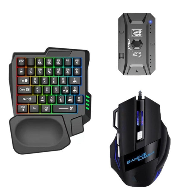 5-in-1 Mobile Gaming Combo Pack – Phone Stand, Keyboard & Mouse Converter Kit for Enhanced Precision, Ergonomic Comfort & Console-Like Mobile Gaming