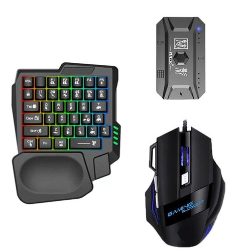 5-in-1 Mobile Gaming Combo Pack – Phone Stand, Keyboard & Mouse Converter Kit for Enhanced Precision, Ergonomic Comfort & Console-Like Mobile Gaming