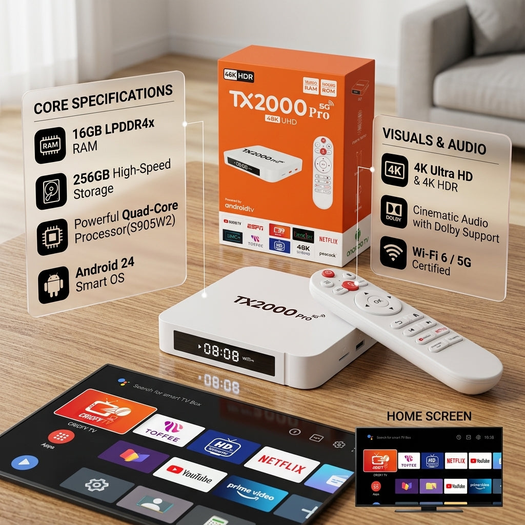 TX2000 Pro 5G Smart TV Box।