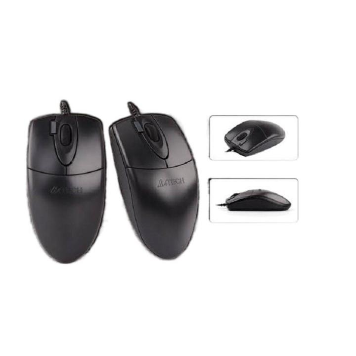 A4tech OP-730D Wired Optical Mouse – Silent Click Technology, Hyper-Fast Scrolling Wheel, Smooth Cursor Control & Ergonomic Contoured Design for Enhanced Productivity