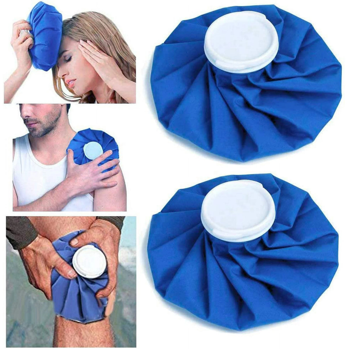 Ice Bag, Hot & Cold Therapy Reusable for Injuries Pain Relief, 9 Inch, Royal Blue
