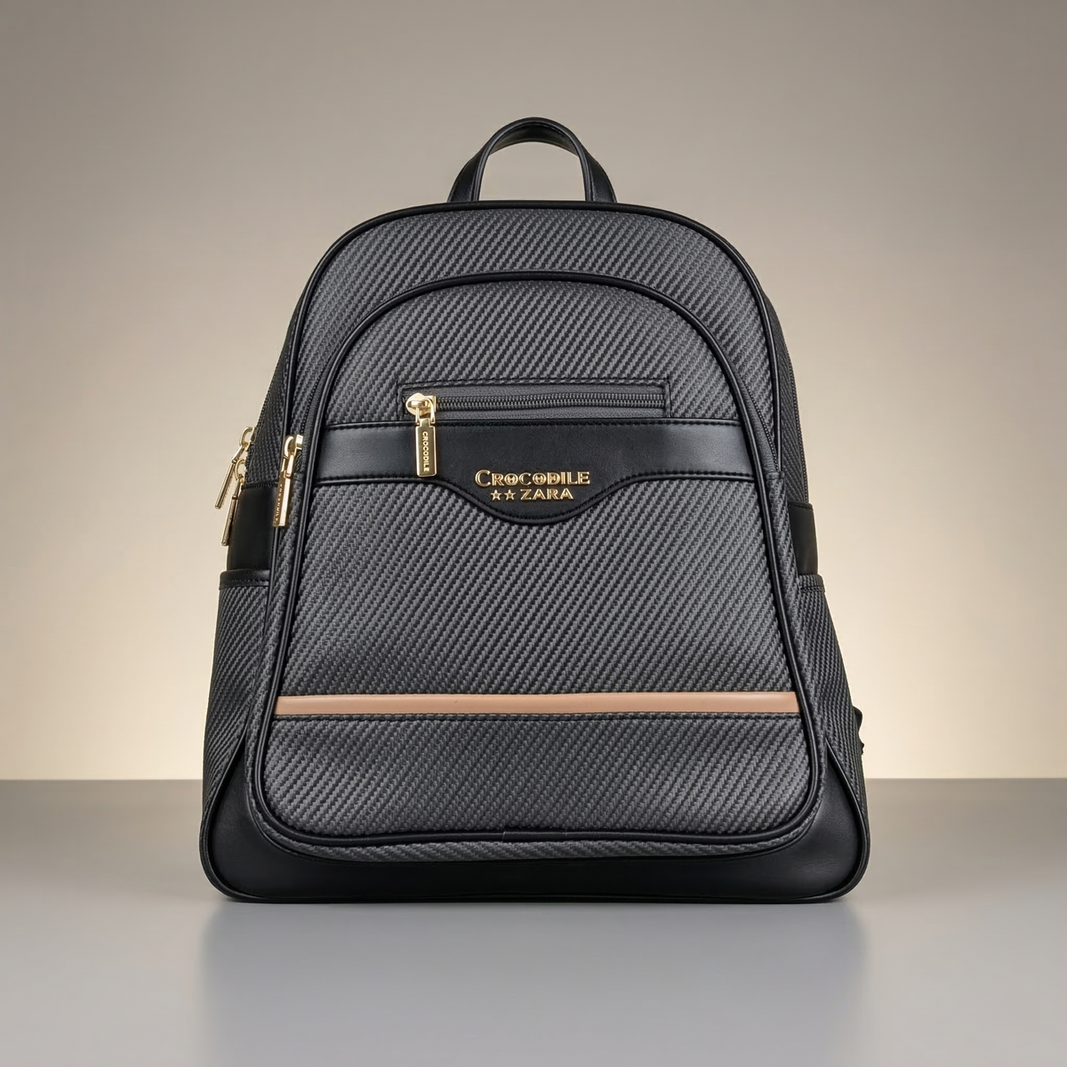 Premium Textured Synthetic Leather Backpack