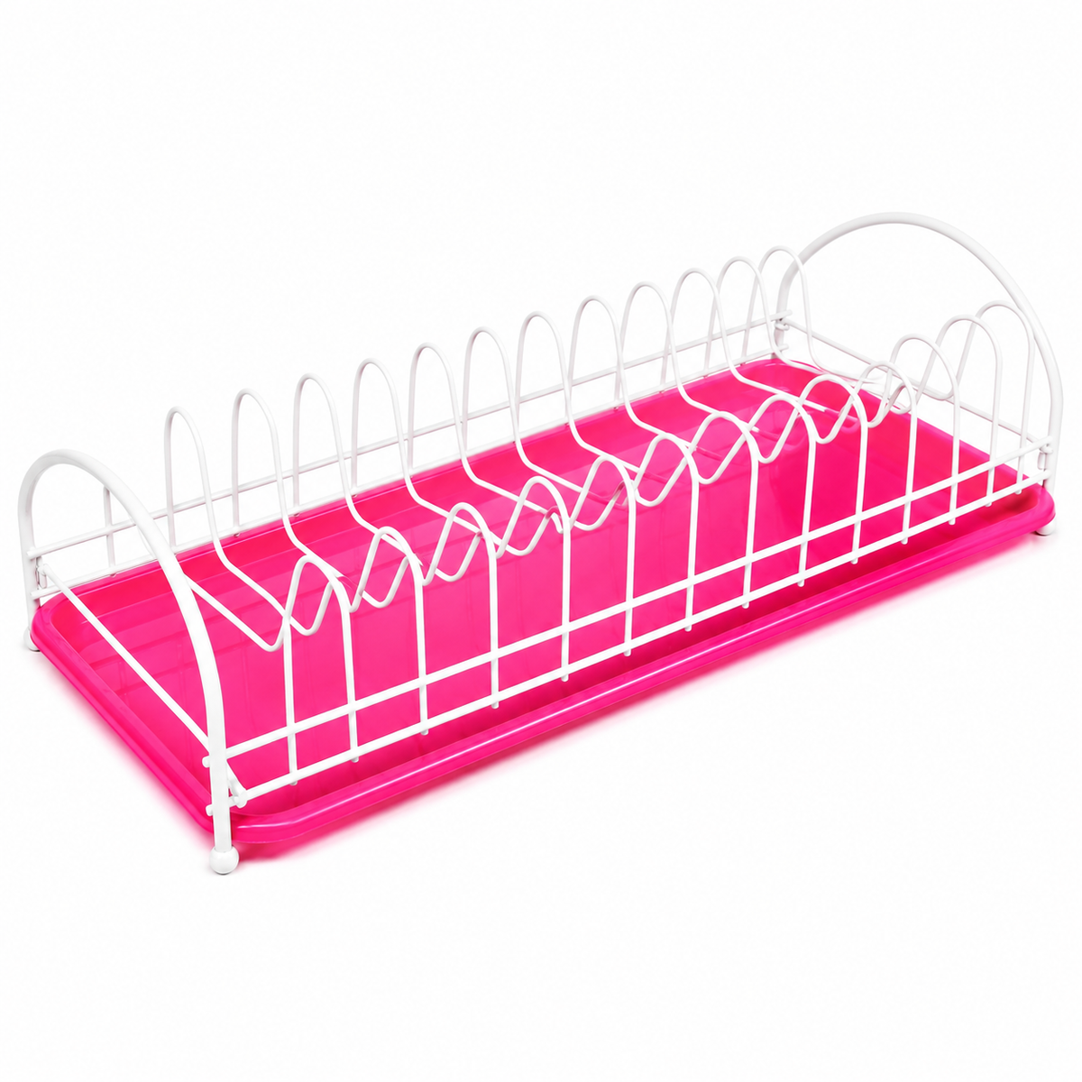 Binca Multi-Purpose Dish Rack – Elegant Steel Kitchen Dish Drainer with Removable Plastic Tray & Utensils Holder